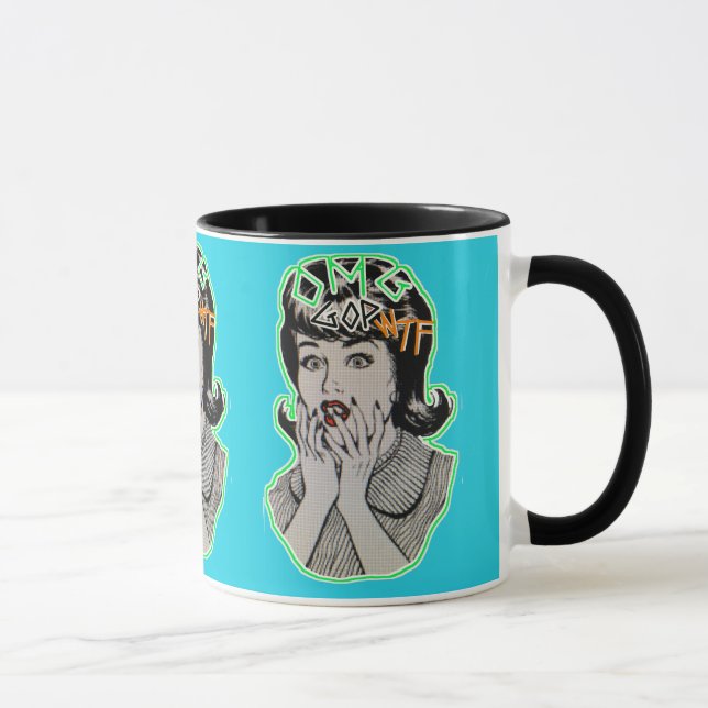 Tasse de café de GOP WTF d'OMG (Droite)