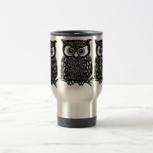 Tasse de café de hibou, tasse de voyage ou tasses