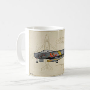 Tasse de café de jet du sabre F-86