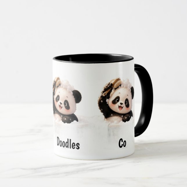 Tasse de café de la boutique Panda Doodles Co (Devant droit)