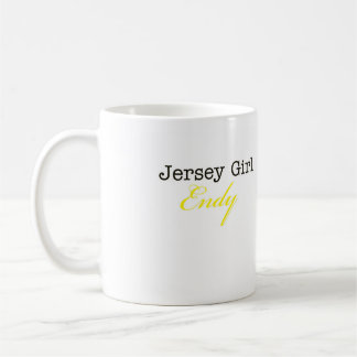 TASSE DE CAFÉ DE LA FILLE ENDY DU JERSEY - BLANC