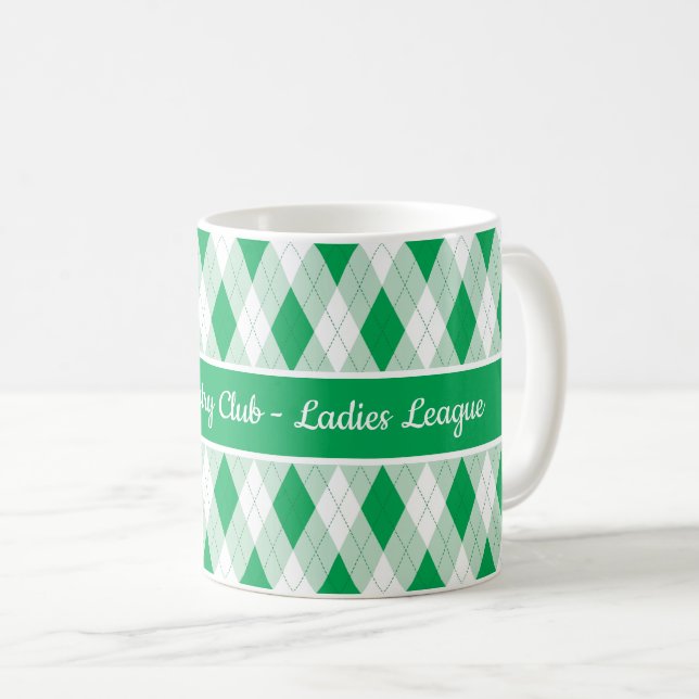 Tasse de café de la ligue de golf féminin (Devant droit)