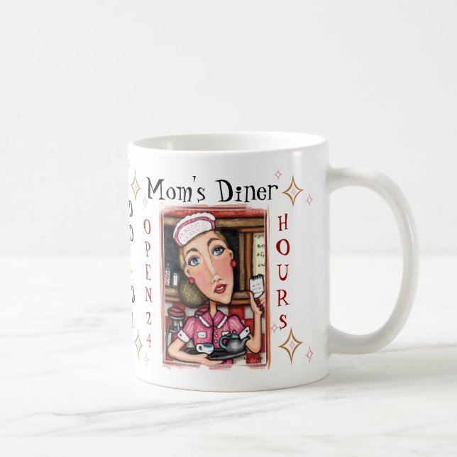 Tasse de café de la maman ou de la serveuse de (Droite)
