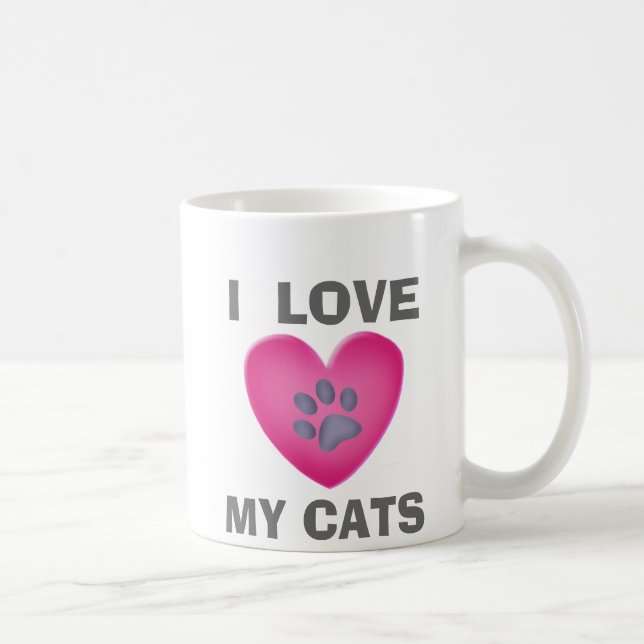 Tasse de café de l'amoureux des chats (Droite)