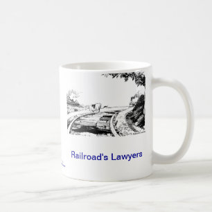 Tasse de café de l'avocat du chemin de fer mort de