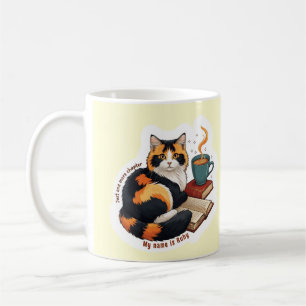 Tasse de café de lecture personnalisée avec un cha