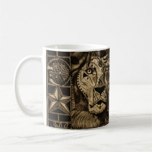 Tasse de café de l'hurlement du lion troisième