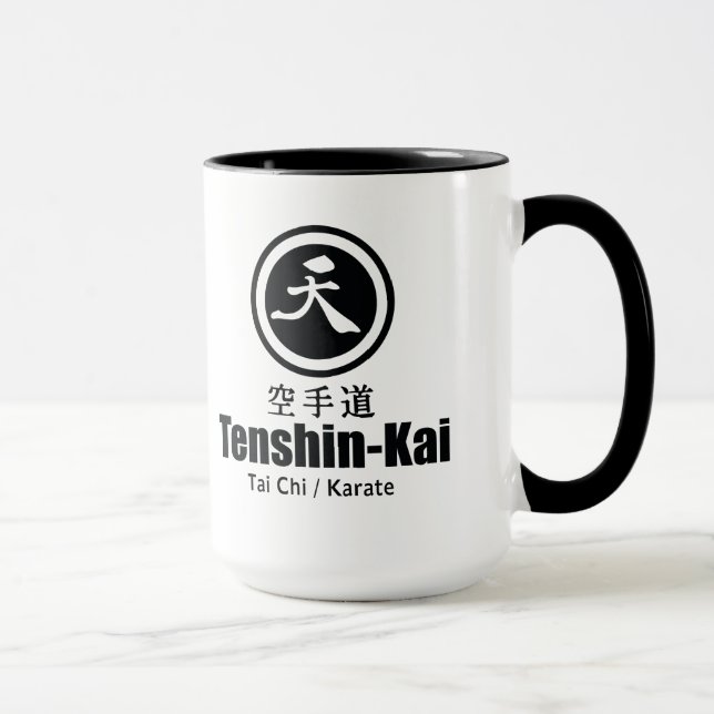 Tasse de café de logo de karaté de Tenshin-Kai (Droite)