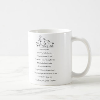 Tasse de café de lois de propriété de furet