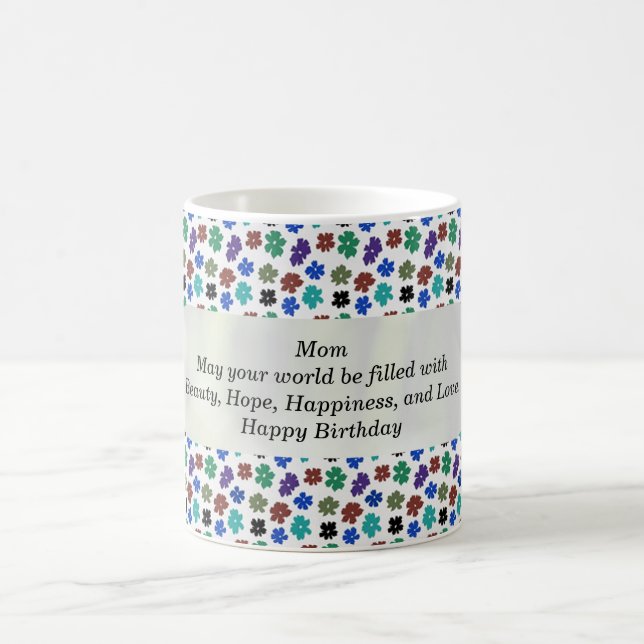 Tasse de café de maman de joyeux anniversaire (Centre)
