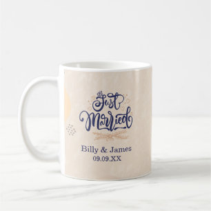 Tasse de café de mariage esthétique Bohème Neutre 