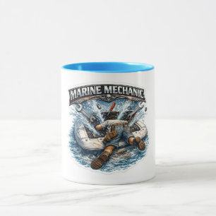Tasse de café de mécaniciens marins