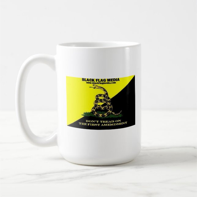 Tasse de café de médias de drapeau noir (Gauche)