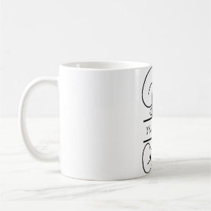 Tasse de café de monogramme de vigne, monogramme