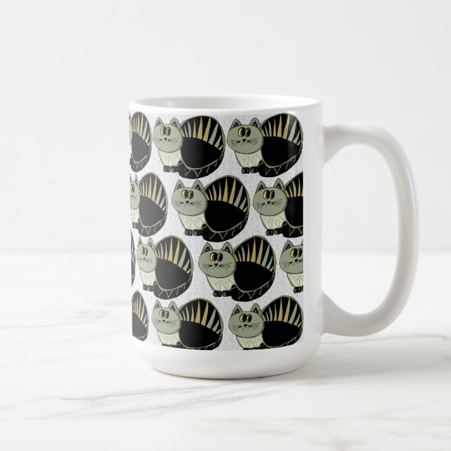 Tasse de café de motif de chat (Droite)