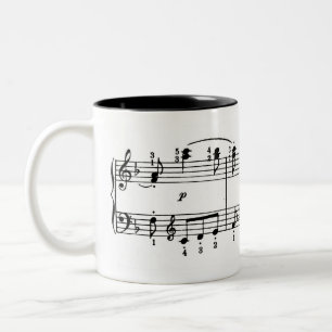 Tasse de café de musique de piano