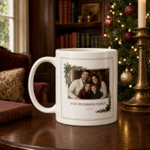 Tasse de café de Noël avec photo de famille person