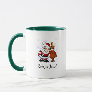 Tasse de café de Noël Bingle Jells Santa & Rudolph