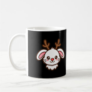 Tasse de café de Noël Bunny Reindeer