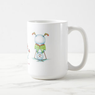 Tasse de café de Noël de bonhomme de neige de yo