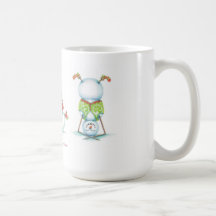 Tasse de café de Noël de bonhomme de neige de yoga