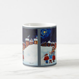 Tasse de café de Noël de Carolers de Noël
