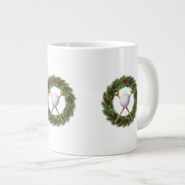 Tasse de café de Noël de golf (Devant droit)