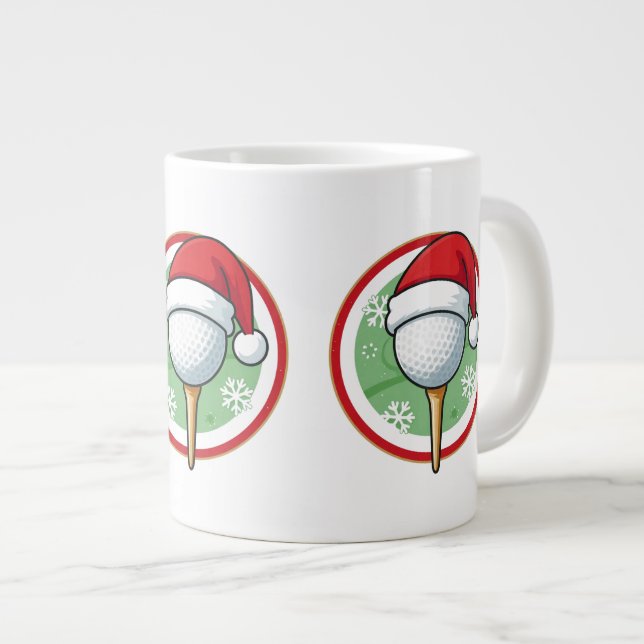 Tasse de café de Noël de golf (Devant droit)
