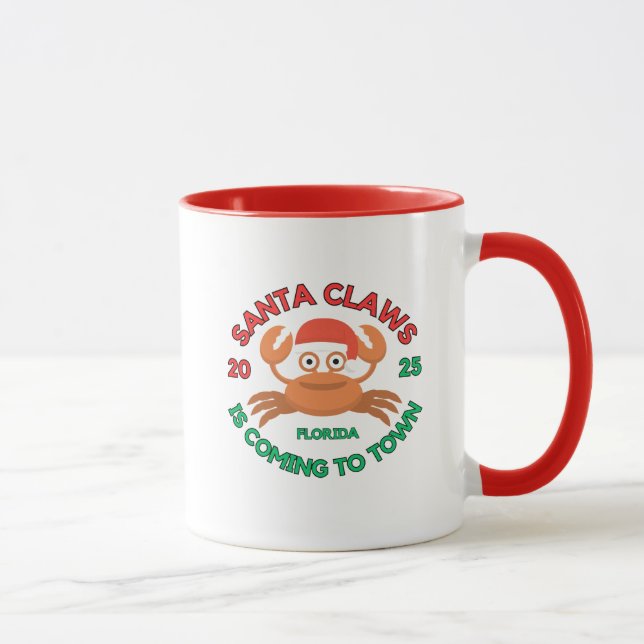 Tasse de café de Noël en Floride Santa Claws (Droite)