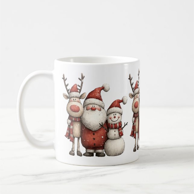 Tasse de café de Noël fantaisiste (Gauche)