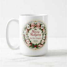 Tasse de café de Noël Mahjong