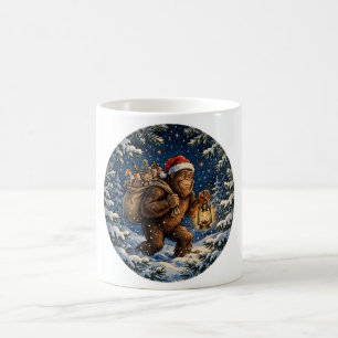 Tasse de café de Noël Sasquatch Santa