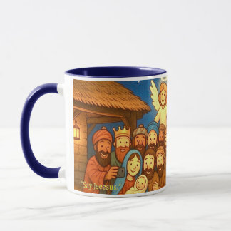 Tasse de café de Noël selfie de nuit sainte 330 ml