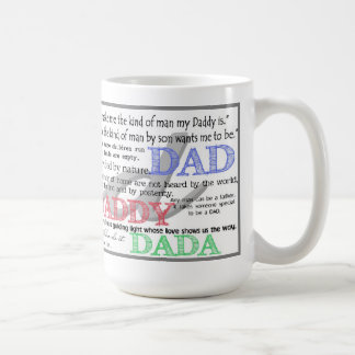 Tasse de café de papa avec des citations
