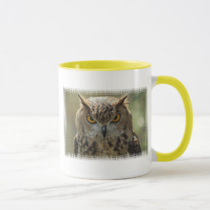 Tasse de café de photo de hibou