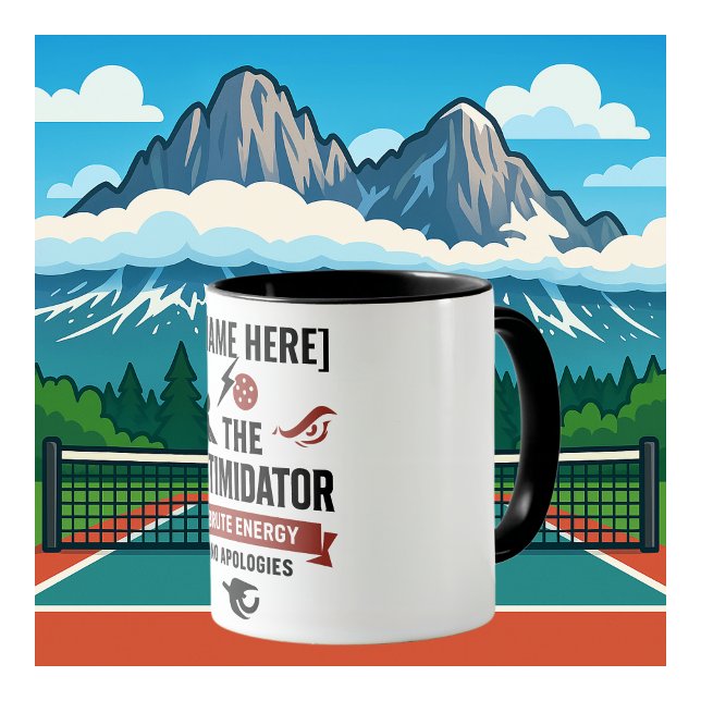 Tasse de café de pickleball avec le design de l'in (PICKLEBALL PERSONALIZED NAME COFFEE MUG)