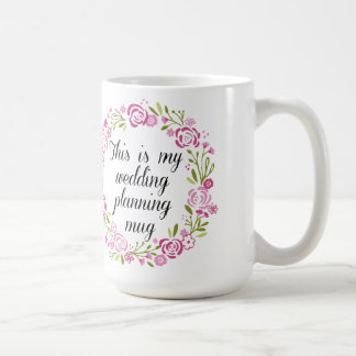tasse de café de planification de mariage