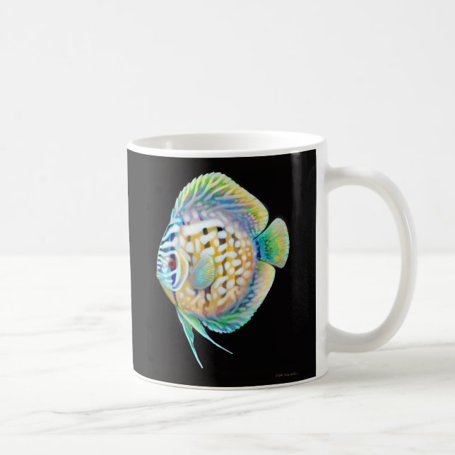 Tasse de café de poissons d'aquarium de disque (Droite)