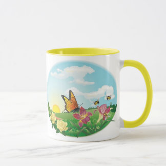 Tasse de café de pré de papillon de KRW