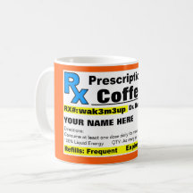 Tasse de café de prescription