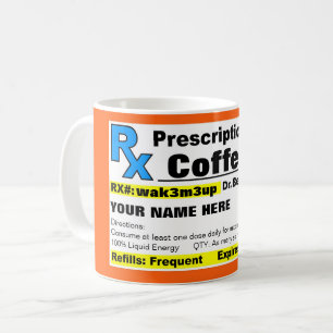 Tasse de café de prescription