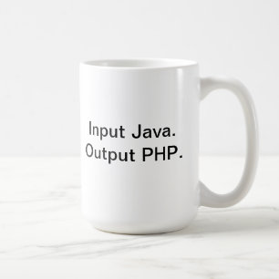 Tasse de café de programmeur de PHP