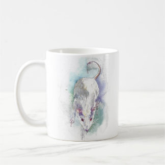 Tasse de café de rat d'aquarelle