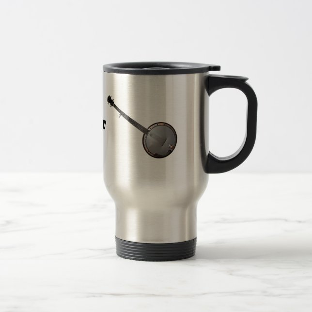 Tasse de café de récolteuse de banjo et de (Droit)
