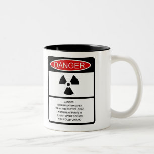 Tasse de café de "RISQUE d'IRRADIATION" de lac