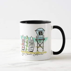 Tasse de café de San Clemente de surf
