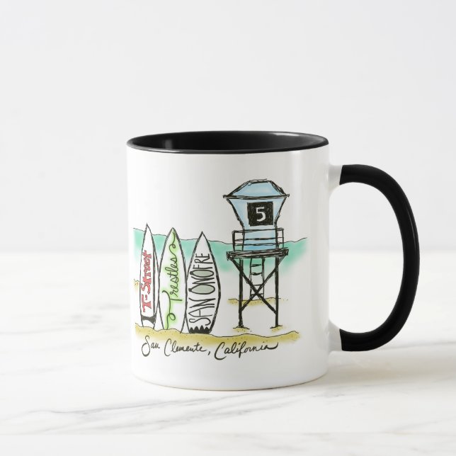 Tasse de café de San Clemente de surf (Droite)