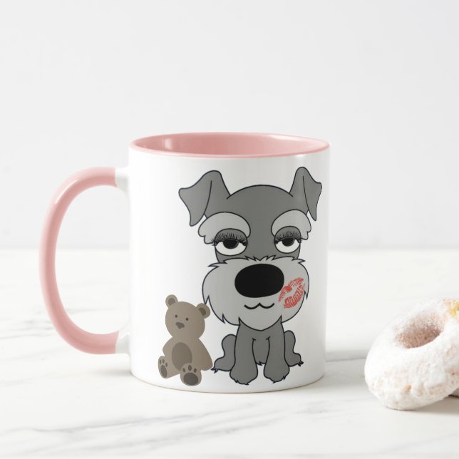 Tasse de café de Schnauzer (Avec donut)