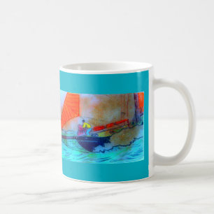 tasse de café de schooner de navigation