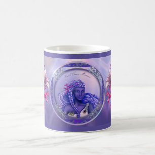 Tasse de café de sirène de l'océan violet
